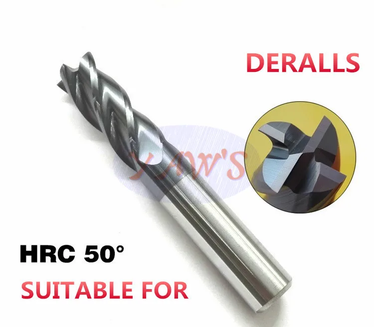 4F-8*8*25*60 HRC50 микро-зернистый карбид 4 канавки концевые фрезы покрытие: TIALN карбидная