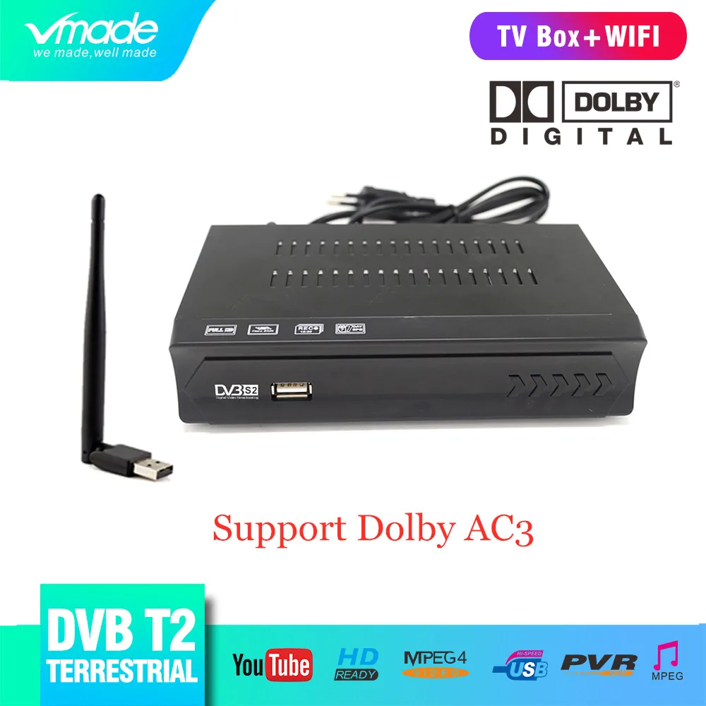 Vmade полностью HD цифровой DVB S2 M5 спутниковый ТВ приемник тюнер H.264 1080 p MPEG 2/4