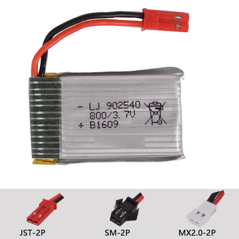 3 7 v 800mAh 902540 Lipo батарея SYMA X5C X5SC M68 MJX RC X400 X500 CHEERSON CX-30 Drone 4-осевая модель самолета