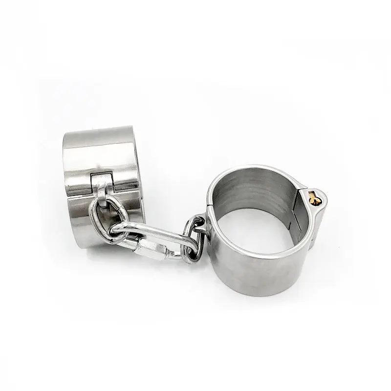 Большой тяжелый бондаж наручники с замком нержавеющая сталь металла эротические