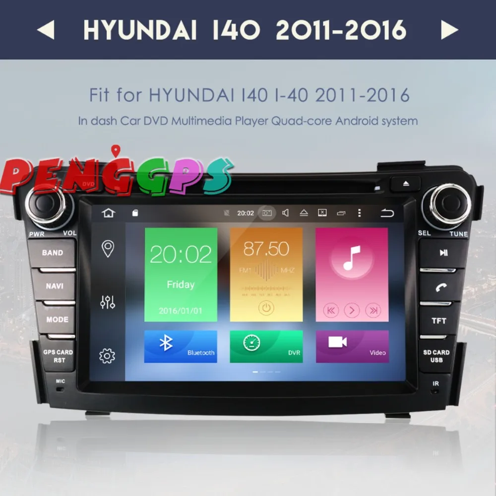 Новейший Android 8 0 7 1 автомобильный радиоприемник gps навигация dvd плеер для HYUNDAI I40 I 40