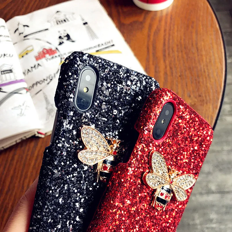 Для IPhone X случае роскоши с сияющими блестками чехол для Apple 10 флэш порошок милый