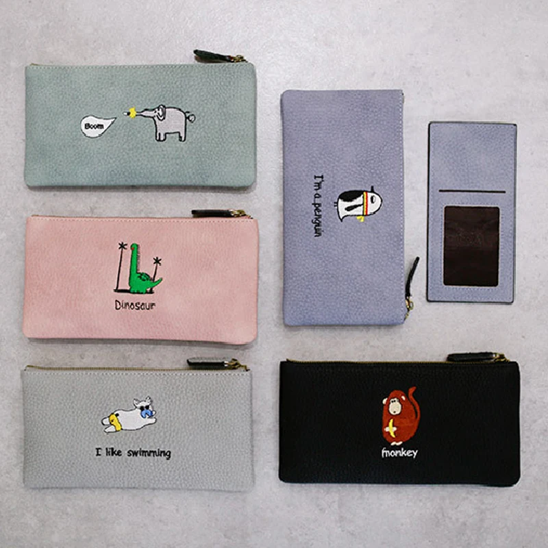 Dudini корейский стиль женский кошелек Длинная Куртка с секциями высокое Ёмкость