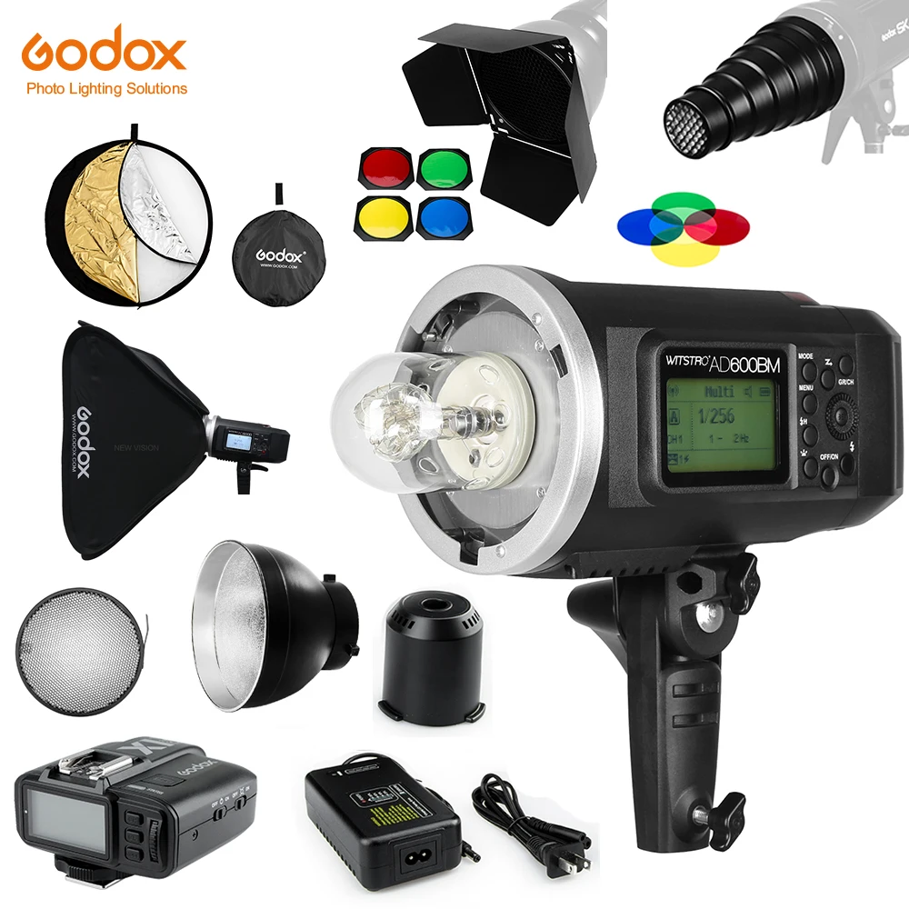 Godox AD600BM Bowens Mount 600Ws GN87 1/8000 HSS наружная вспышка с беспроводным триггером X1T софтбокс