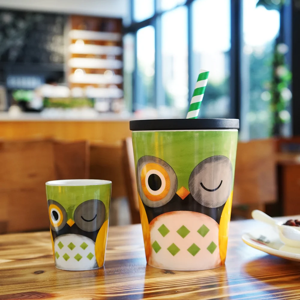 680 мл большой Ёмкость Творческий Путешествия Кофе кружки с крышкой соломы