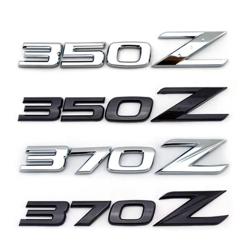 Для Nissan 370Z ABS хром с черной задней эмблема, логотип, значок стикер автомобиля Стайлинг