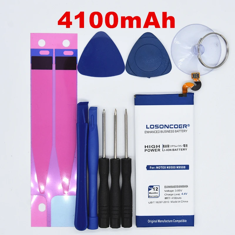 LOSONCOER 4100 мА/ч, EB-BN950ABE для samsung GALAXY N950F N950D Note 8 N9500 N950N N950FD N9508 N950J N950U Батарея