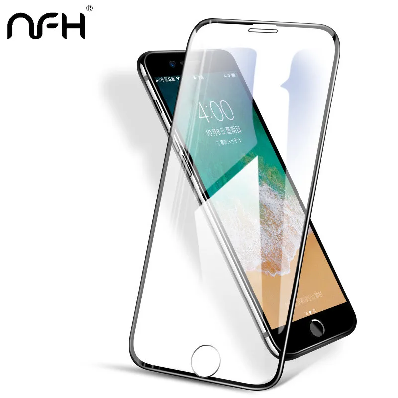 NFH 7D новое полное покрытие закаленное стекло для iPhone 6 6S 7 8 Plus полноэкранная Защитная пленка X защитное