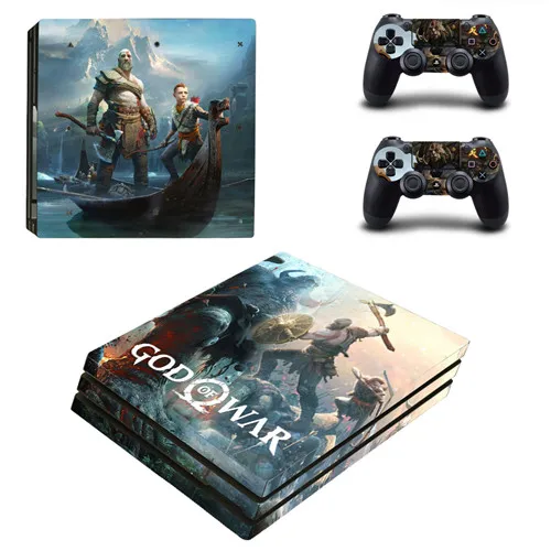 Игра God of War PS4 Pro наклейка для кожи виниловая наклейка для sony Playstation 4 консоль и 2 контроллера PS4 Pro наклейка для кожи - Цвет: YSP4P-2078