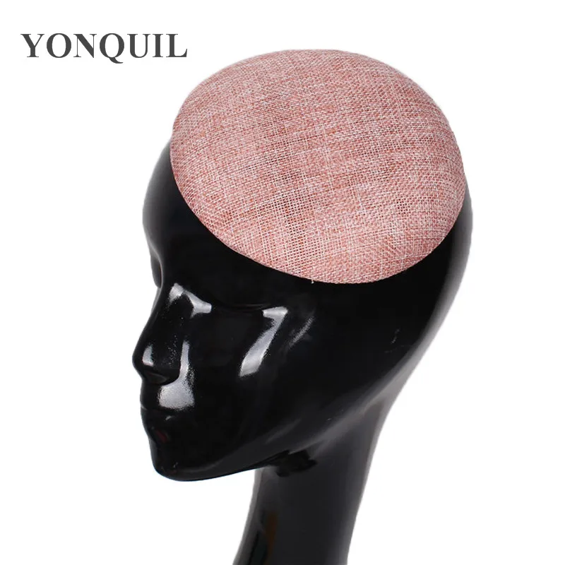 PEACH 15 см имитация Sinamay основа для вуалетки вечерние головные уборы DIY аксессуары для волос коктейльный головной убор для приемов millinery 16 цветов - Цвет: PEACH
