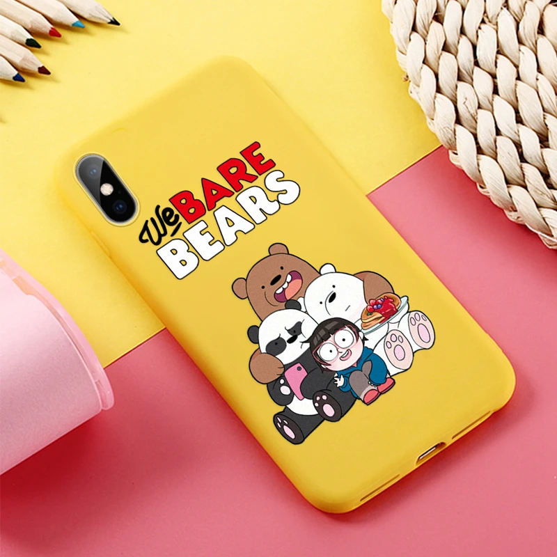 03 Чехол для телефона для iPhone XS MAXS XR XS 6 6S 7 8 Plus милый мультфильм Мы Голые Медведи Мягкая силиконовая задняя накладка из ТПУ чехол для iPhone XR XS Capa - Цвет: 03