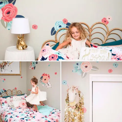 Съемные наклейки на стену с изображением цветов виниловый стикер цветка