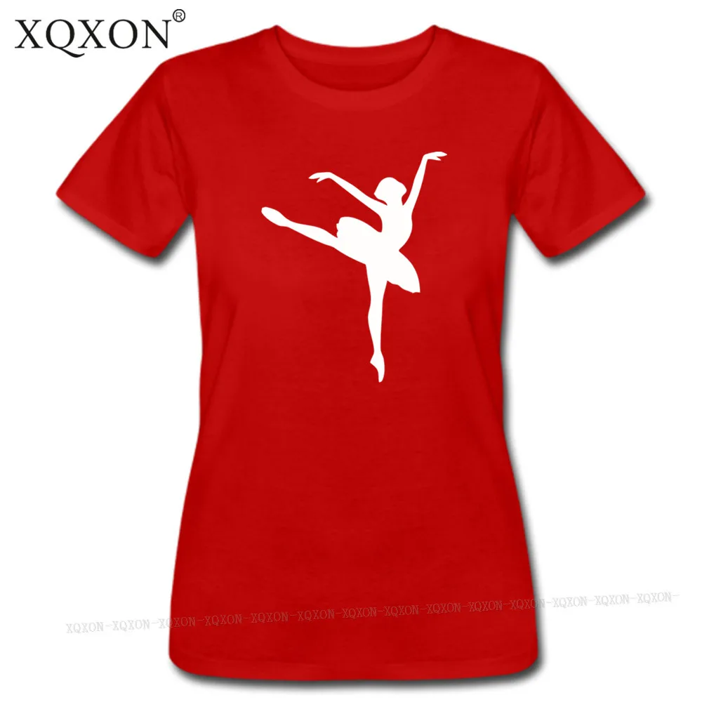 

XQXON hot 2019 New Summer Women T-shirt Ballet Dancer Printed T Shirt Casual Tops Female Novelty Tee Cute Girl Tee Shirts W13