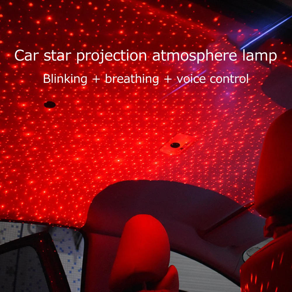 Автомобильный USB светодиодный атмосферный окружающий звездный свет интерьер