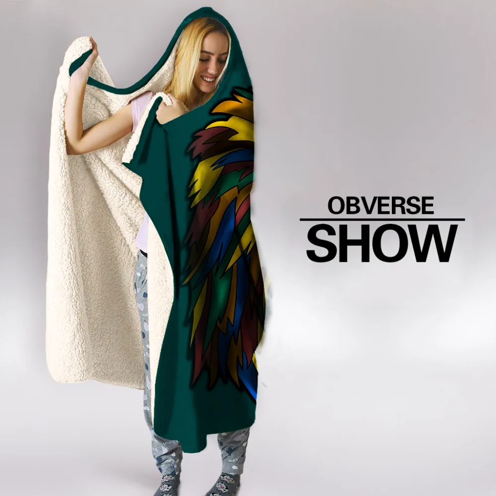 Одеяло с капюшоном модное мультяшное животное 3D принт ретро бренд мужское