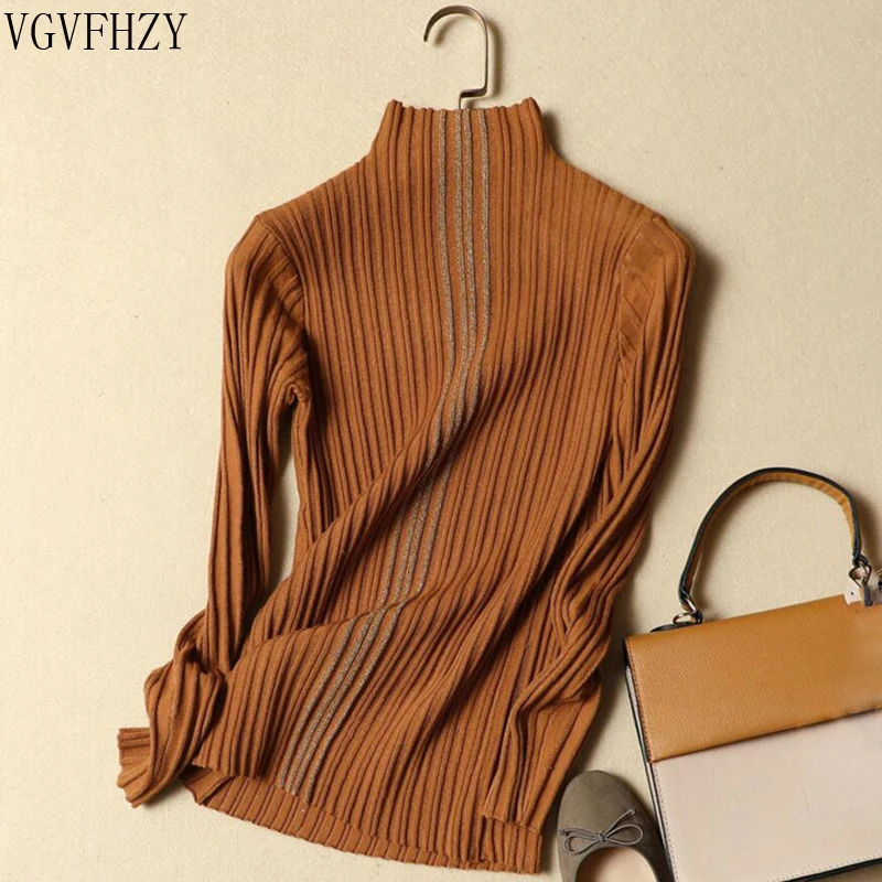 Утепленные вязаные свитера и пуловеры для женщин 2018 Осень Зима Повседневная