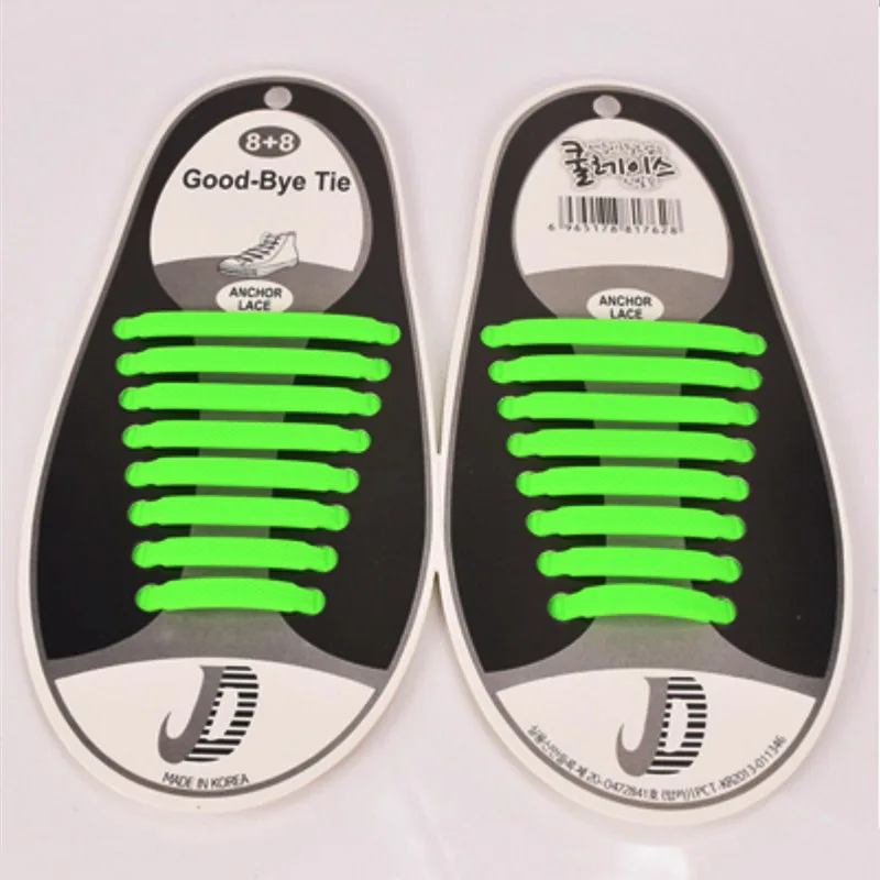 16 шт./лот эластичные силиконовые шнурки для отдыха спортивные декоративные