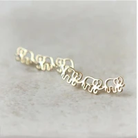 daisies 10pclot elephant ear climber pin earrings for women animal jewelry stud earrings