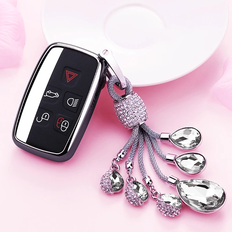 GPFORTYSIX high quality soft TPU + crystal Tears smart remote Car Key Case Cover For Land Rover Range Evoque/Jaguar | Автомобили и