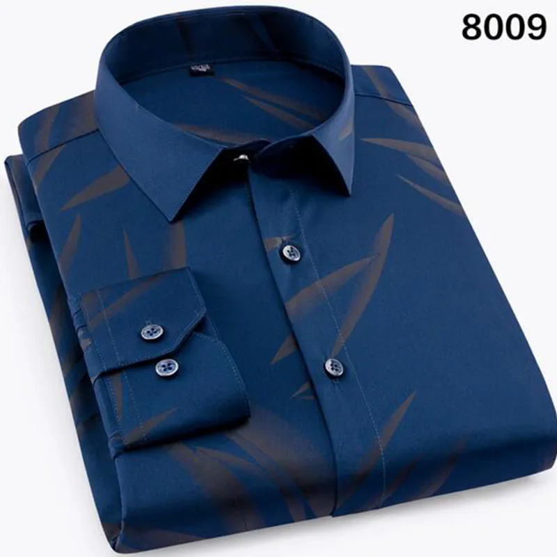 Мужские деловые рубашки с длинным рукавом для работы Camisa формальные в клетку