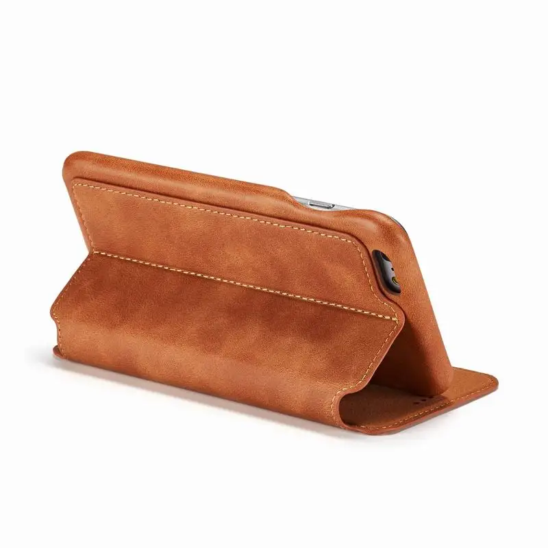 Новый чехол для iphone 6s 7 8 Plus телефона Магнитный Флип роскошный кожаный Ретро