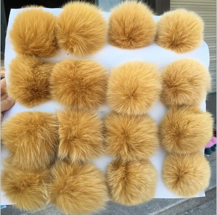 5 шт./лот 10 см из натурального меха лисы с пушистым помпоном пушистый натуральный