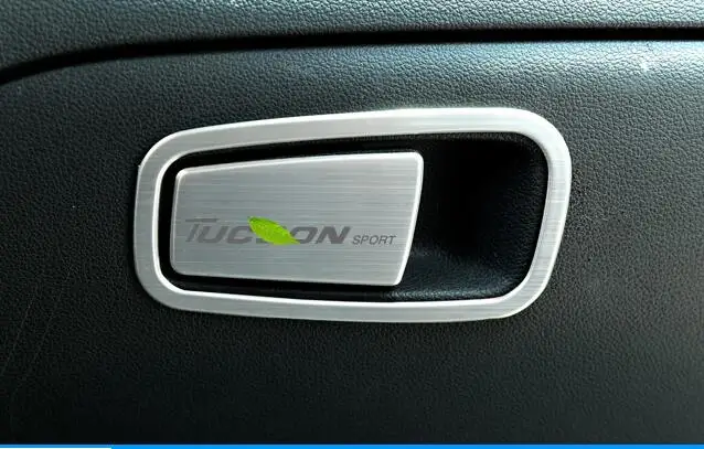 Для hyundai Tucson, высококачественная нержавеющая сталь внутренняя отделка блестками(синий), Отделка приборной панели автомобиля-Стайлинг - Цвет: Синий