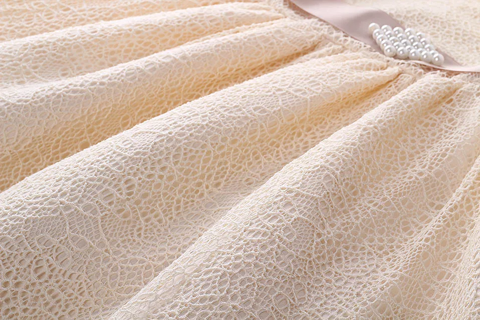 Милая праздничная одежда для девочек летнее кружевное свадебное платье