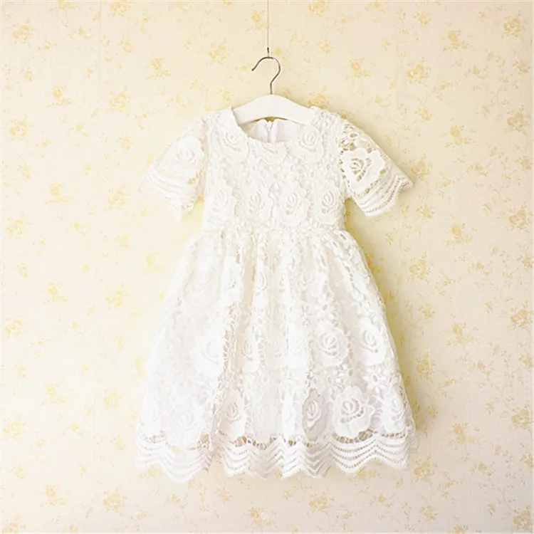 Everweekend Princess Girls Summer White Lace Party Dress Ruffles Western Fashion Children Flower Holiday Dresses | Детская одежда и