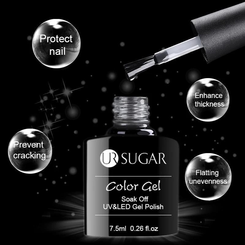 Reinforcement Gel Ur Sugar, 7,5 мл, светящийся, не протирается, верхнее покрытие, Цветной Гель-лак, матовая основа, верхнее покрытие, УФ светодиодный, не впитывается, Гель-лак для ногтей, долговечный - Цвет: Reinforcement Gel