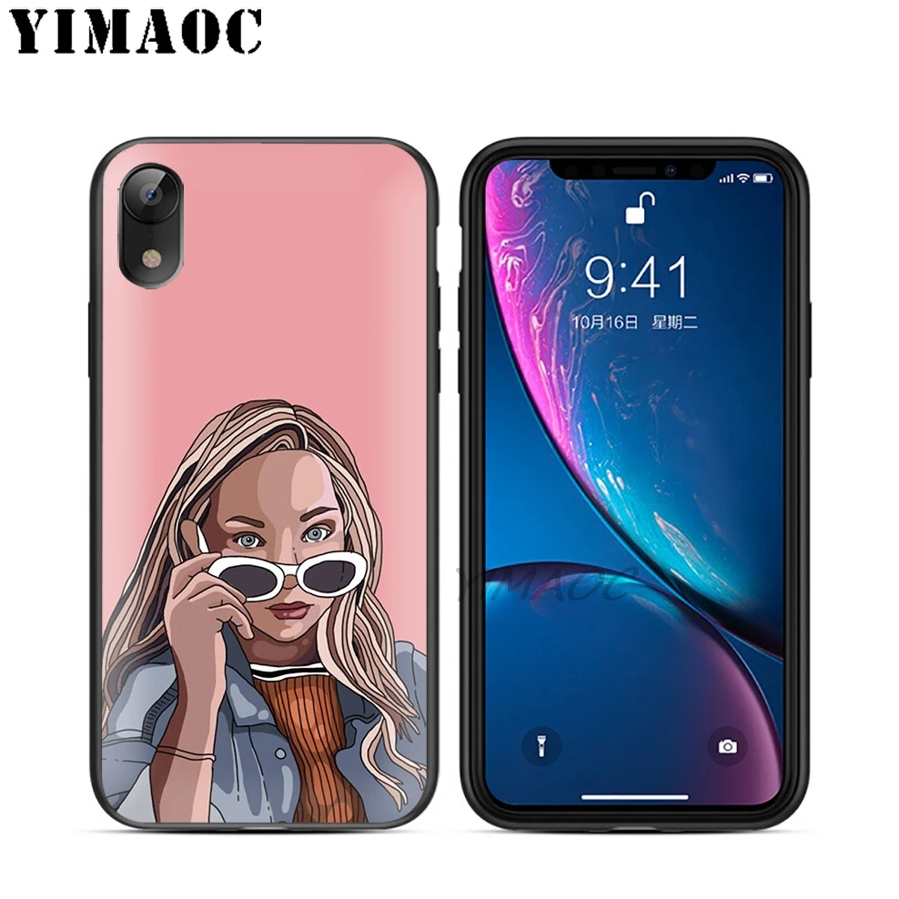 Мягкий силиконовый чехол YIMAOC Kenzie Ziegler из ТПУ черного цвета для iPhone X или 10 8 7 6 6S Plus 5