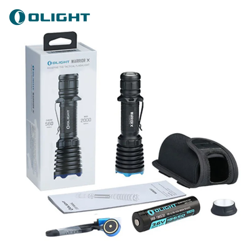 Светодиодный тактический фонарик OLIGHT Warrior X перезаряжаемый от USB 2000 люмен с