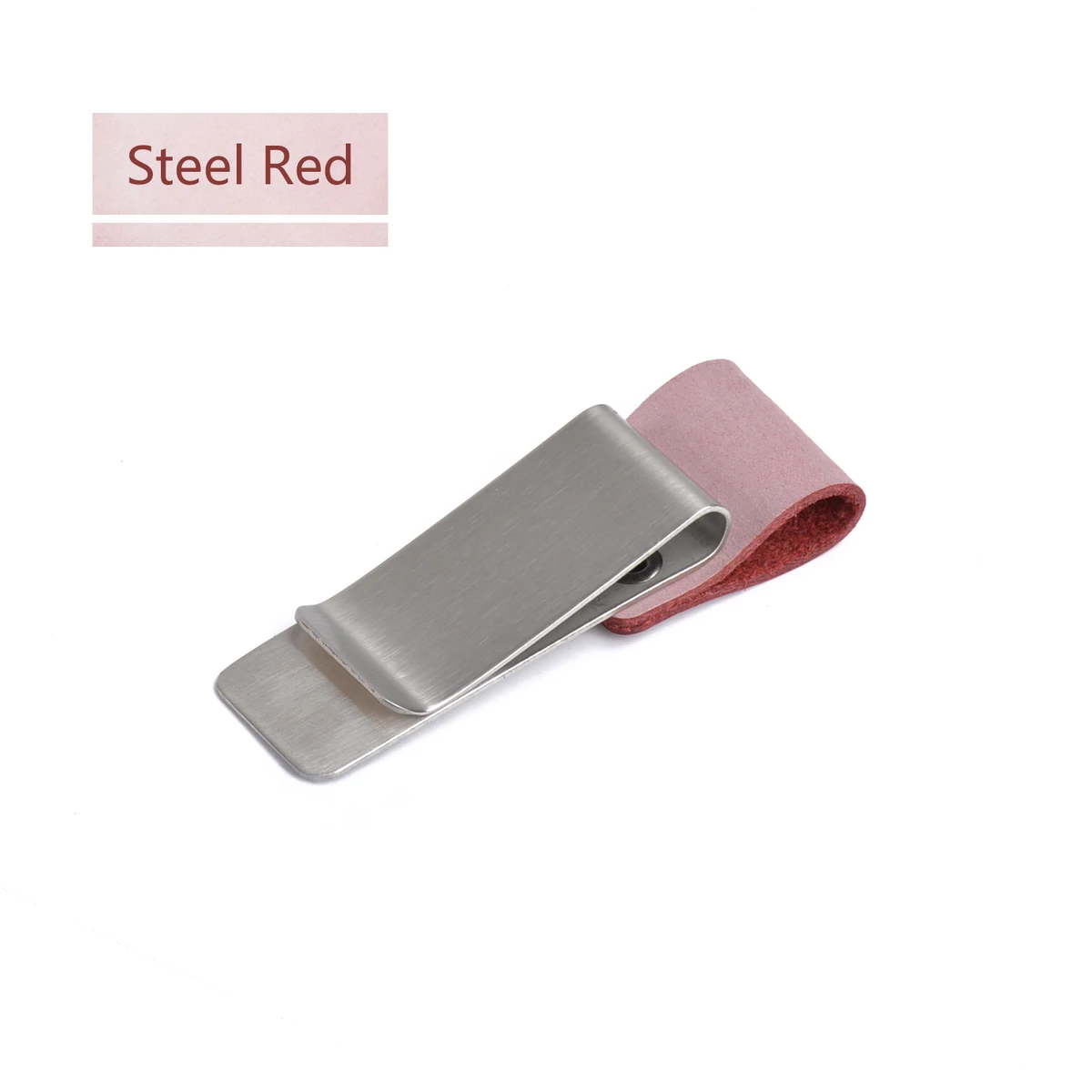 Steel Red Moterm металлический и кожаный держатель для ручек, зажим для тумана, воск, кожа, латунь и нержавеющая сталь, зажим для кожи, аксессуары для ноутбуков - Цвет: Steel Red