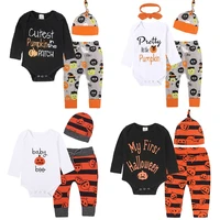 halloween baby boy clothes sets pumpkin costumes goblin newborn bodysuit hat pant suits infant jumpsuits jack olantern outfits