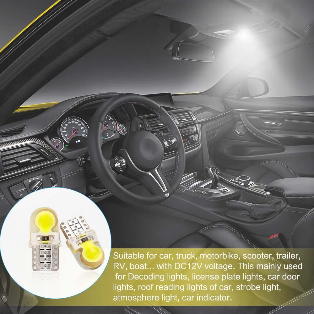 10 светодиодный T10 5630 W5W SMD фары 12V интерьер автомобиля лампы для чтения стробоскопы