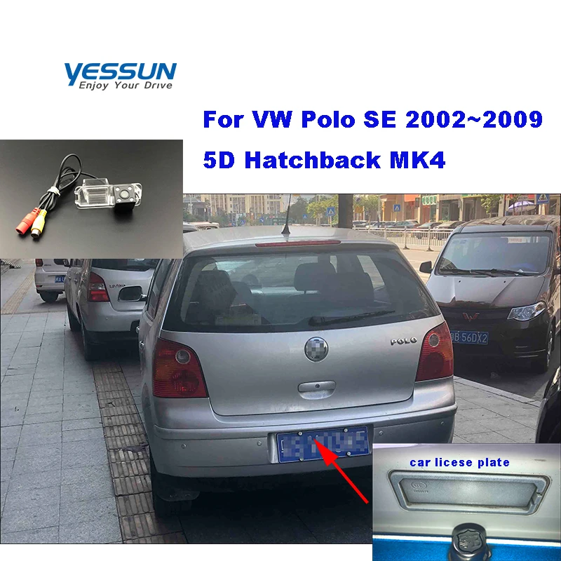 

Yessun Автомобильная камера заднего вида для Volkswagen Polo Хэтчбек SE 2002 ~ 2009 5D хэтчбек MK4 HD CCD камера ночного видения