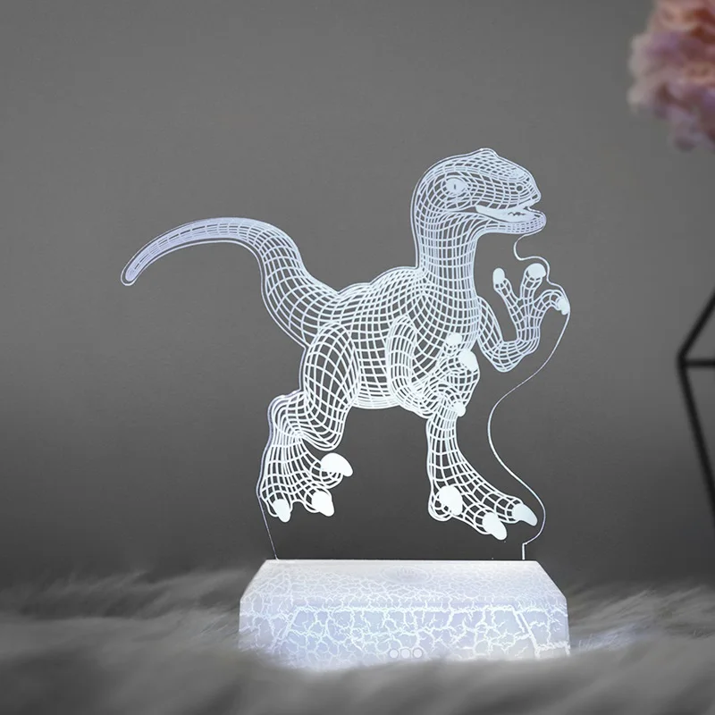 Новейший дистанционный Pegasus 3D светодиодный светильник Настольная лампа Иллюзия ночник 7 цветов Изменение настроения лампа 3AA USB с питанием от аккумулятора - Испускаемый цвет: H
