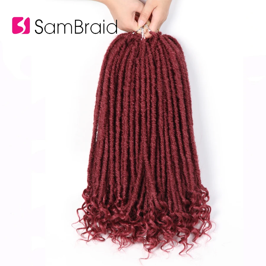SAMBRAID крючком плетение волос дреды Омбре богиня синтетические волосы 24