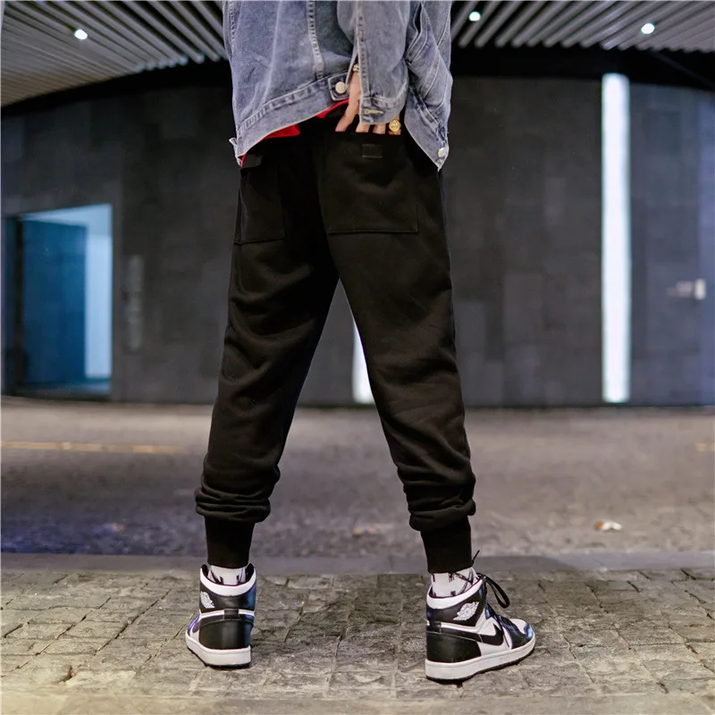 Мужские брюки до щиколотки в стиле хип хоп повседневные карго с буквенным