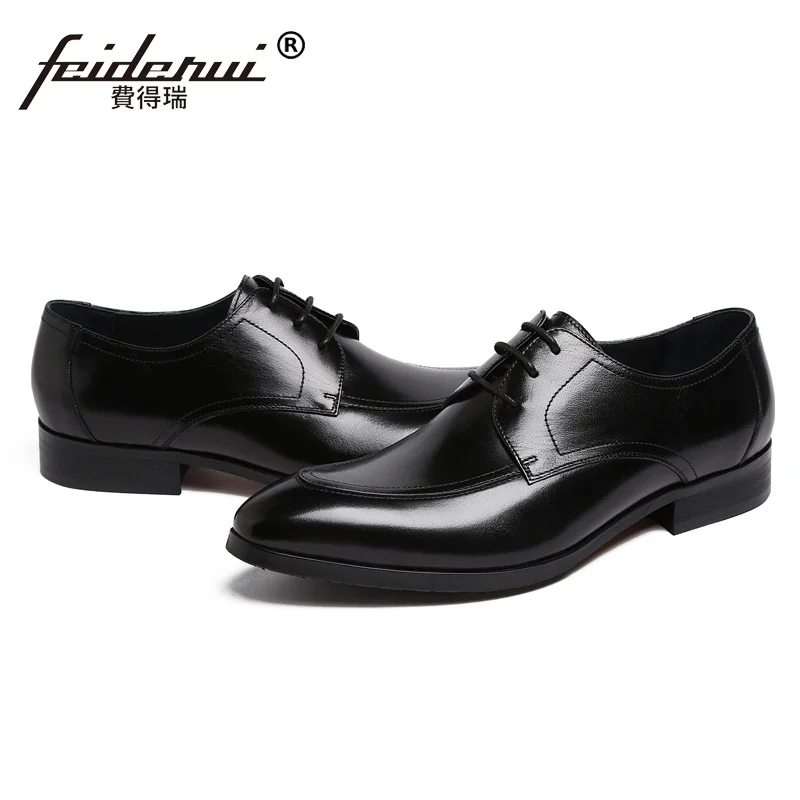 Новое поступление мужские деловые модельные туфли оксфорды из натуральной кожи