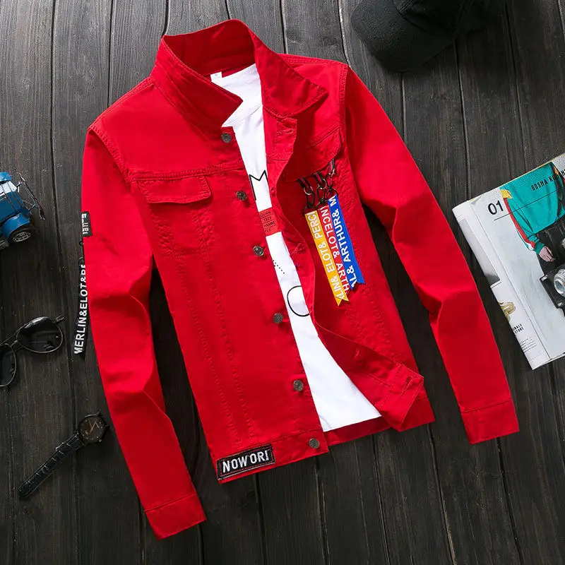 Весна 2019 джинсовая куртка для мужчин тонкая уличная одежда рваная с капюшоном