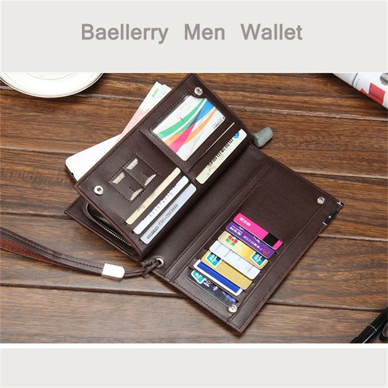 Брендовый Модный повседневный дизайнерский кожаный мужской кошелек Baellerry с