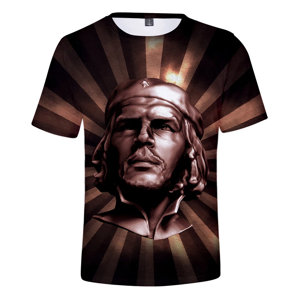 Женские и мужские футболки Che Guevara модные повседневные с короткими рукавами 3D