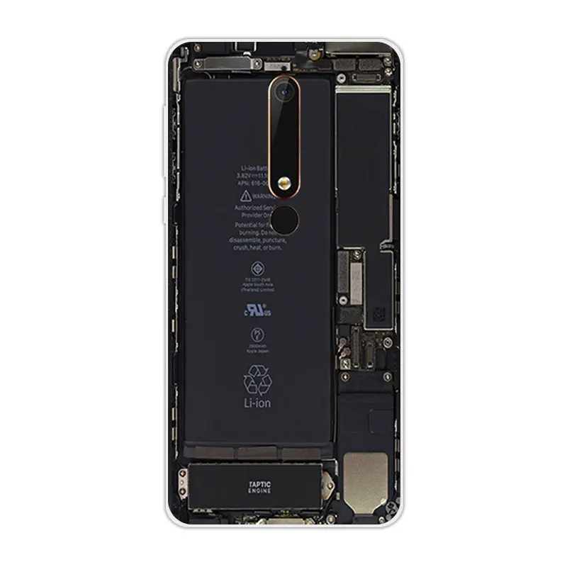 Тонкий силиконовый чехол для телефона Nokia 6 2018 5 (2018)/TA-1054 прозрачный ТПУ Nokia6 Capa |