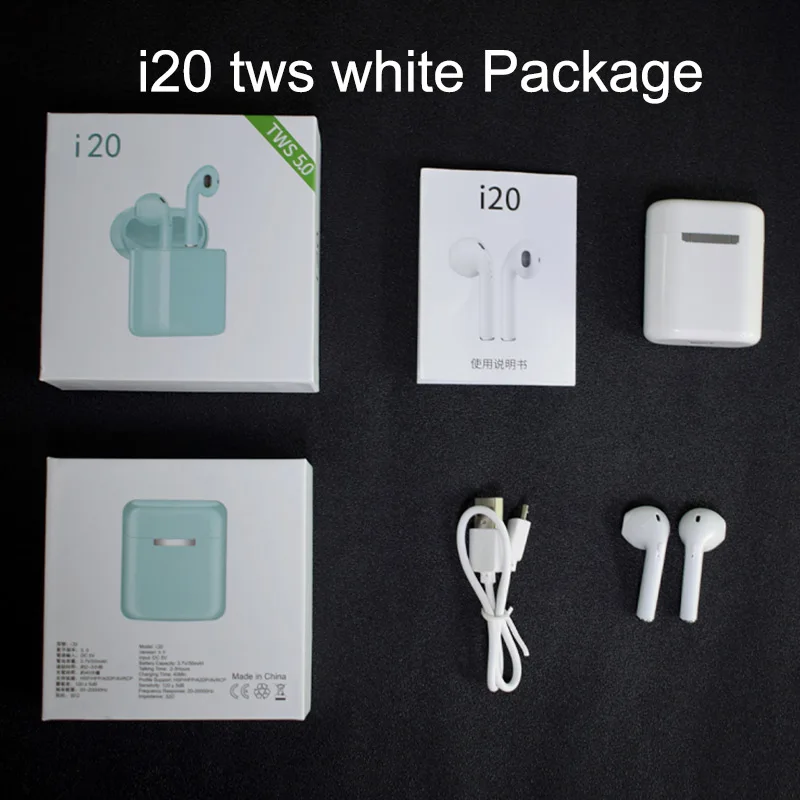 Наушники i20 TWS Bluetooth 5,0, мини беспроводные наушники, наушники PK i10 i12 i18 i14 i60 i80 i30 ДЛЯ iphone X для huawei