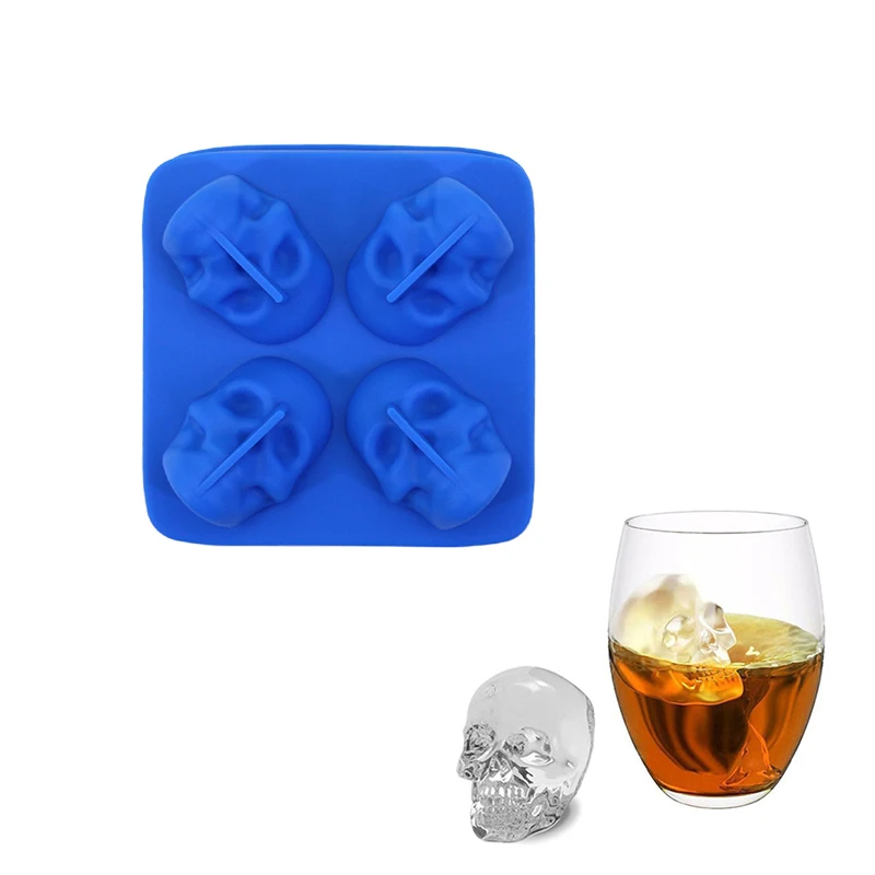 Большая силиконовая форма для льда в форме черепа|Емкости мороженого| |