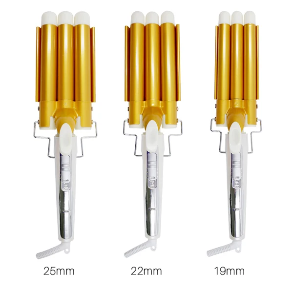 25mm gold 110-240 в волшебные розовые золотые бигуди для волос, электрические локоны, керамические спиральные щипцы для завивки волос, палочка, машинка, ролик Beadm 19 22 25 - Цвет: 25mm gold