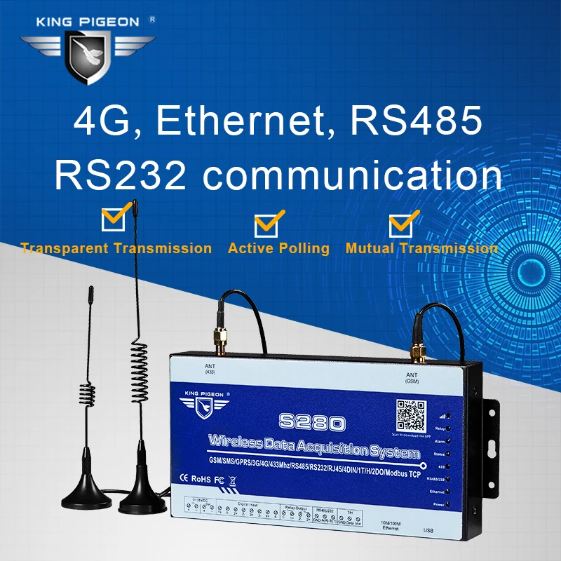 Беспроводная LoRa система сбора данных GSM SMS Пульт дистанционного управления Modbus RTU