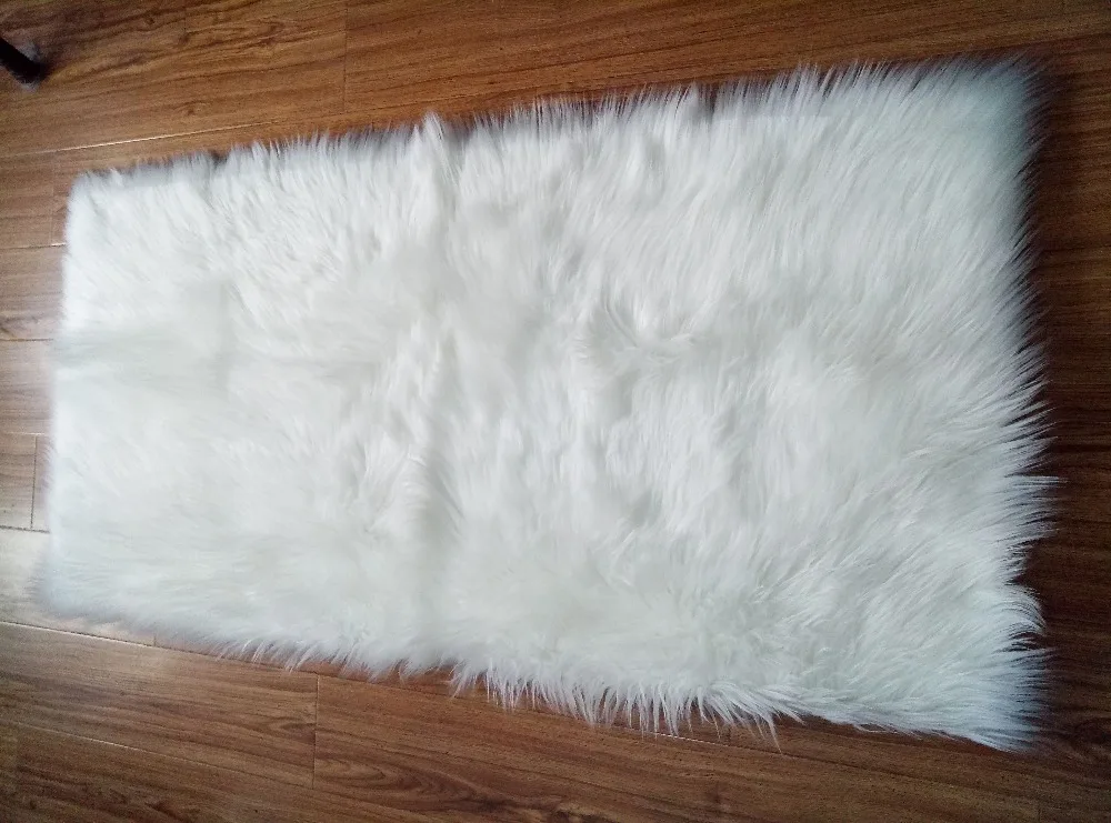 Противоскользящий новый искусственный ковер из овчины Шелковистый Ковер Из