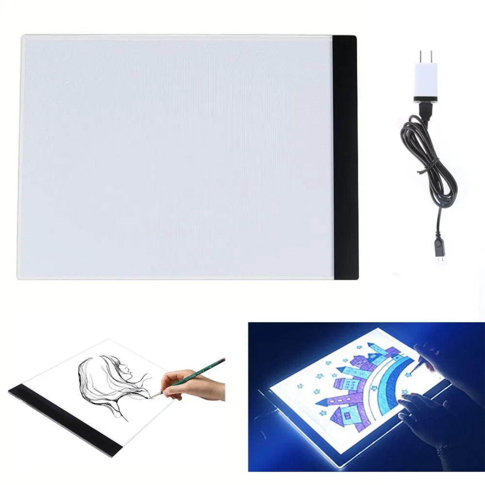 A4 Ultra-thin Portable LED Light Box Tracer USB Power Cable Dimmable Brightness Artcraft Tracing Pad for Ar | Компьютеры и офис